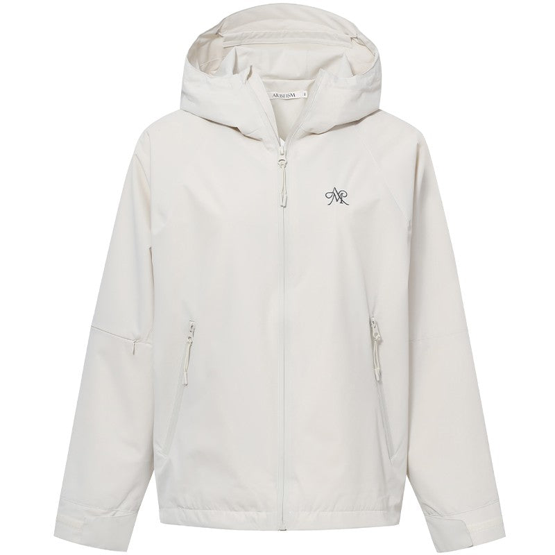 Ariseism American Retro Embroidery Logo Three Defense Outdoor Hooded Jacket Coat Women's 04 Spring and Autumn New Style