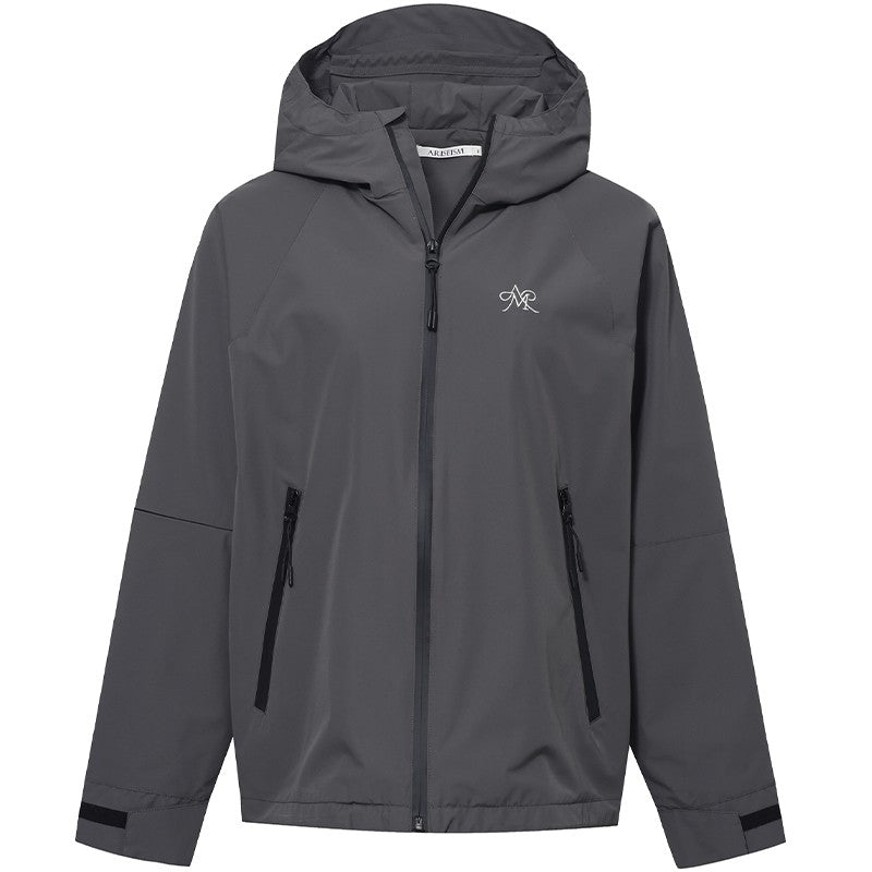 Ariseism American Retro Embroidery Logo Three Defense Outdoor Hooded Jacket Coat Women's 04 Spring and Autumn New Style