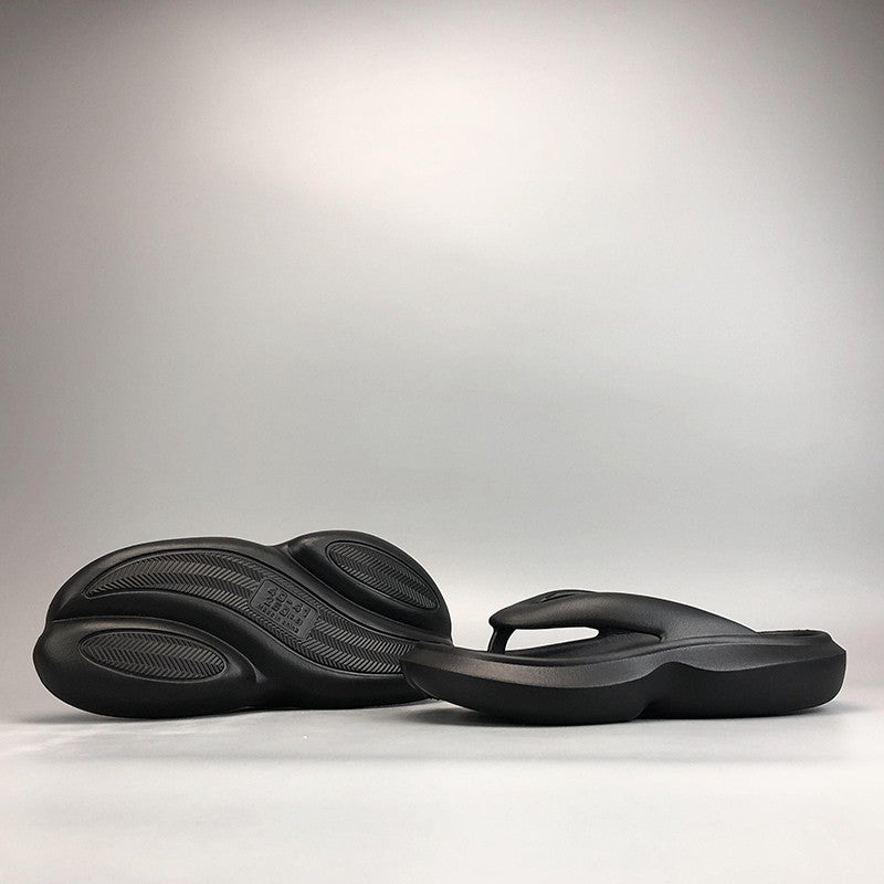 Japanese single men's thick soled casual herringbone slippers