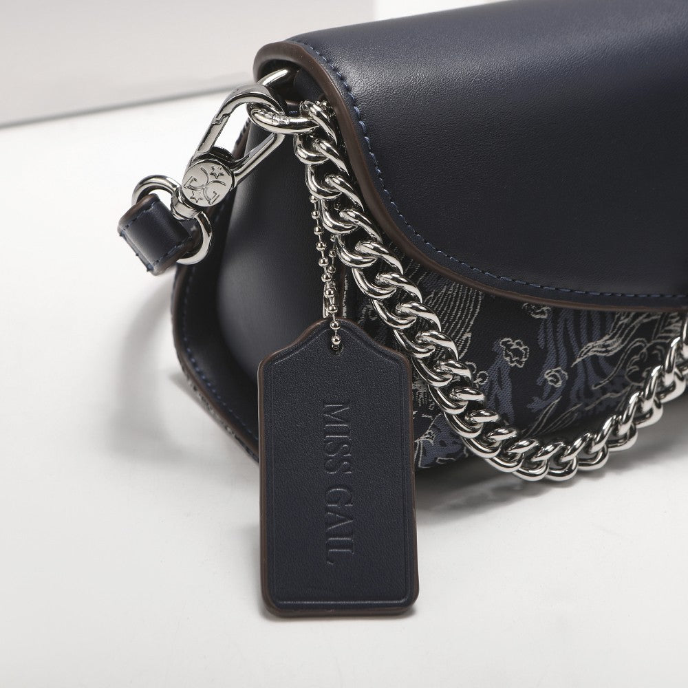 Gdledy leather French style niche stick bag for women